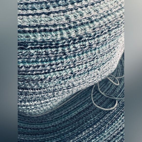 Croft and Barrow Blue Bucket Hat with gem/rock detail. Hemp look. - Picture 4 of 7